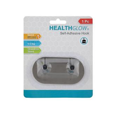 Self-Adhesive Stainless Steel Hooks, 1 Piece with 2 hooks